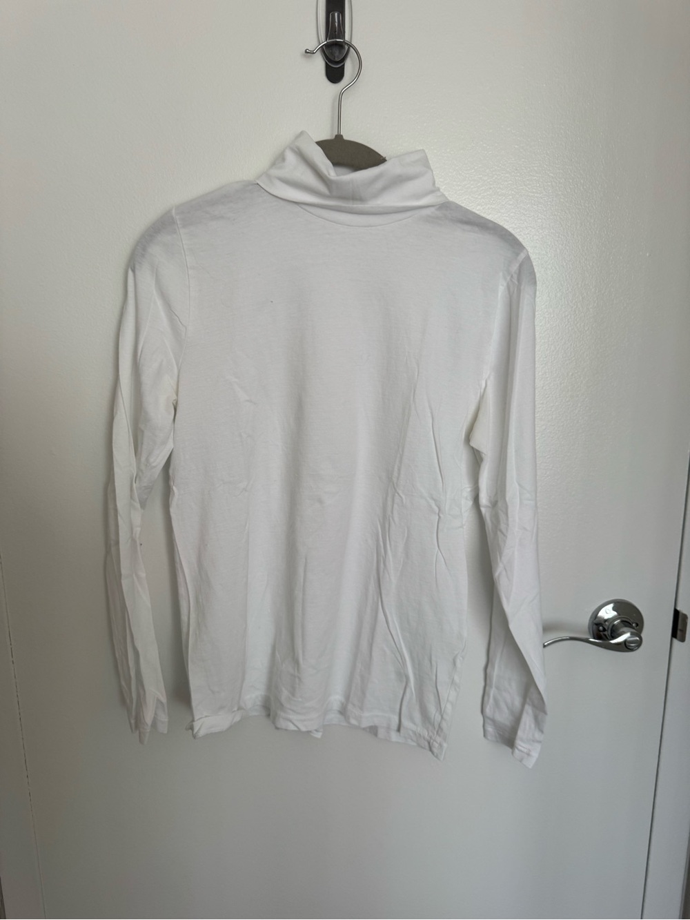 J. Crew White Mock Neck Top